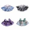 Lace Doll Clothes Dress Grid Plush Toys Clothes Toy Outfit 10cm Cotton Doll Clothes  Children Gift