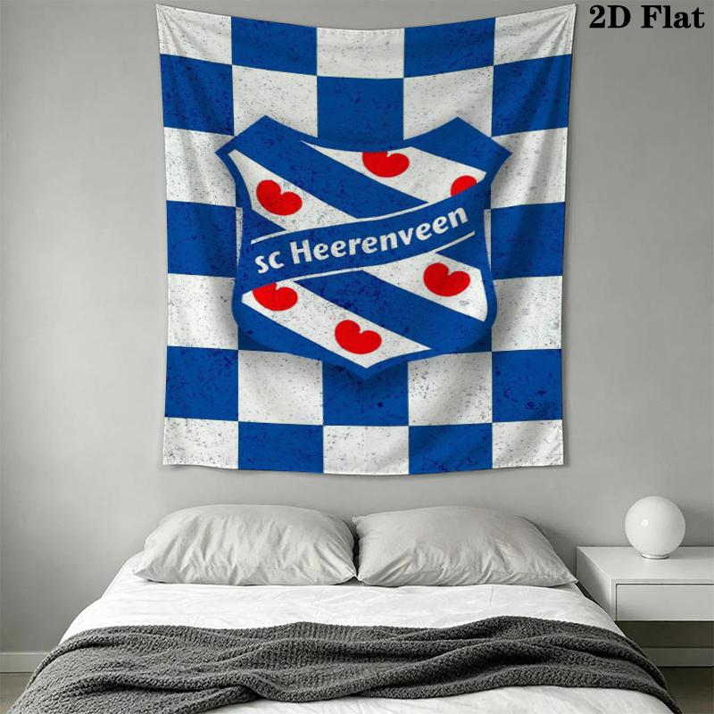 SC Heerenveen Wall Tapestry Aesthetic Wall Hanging Printed Fabric Blanket Decorative Tapestries for Bedroom Living Room Home Decor