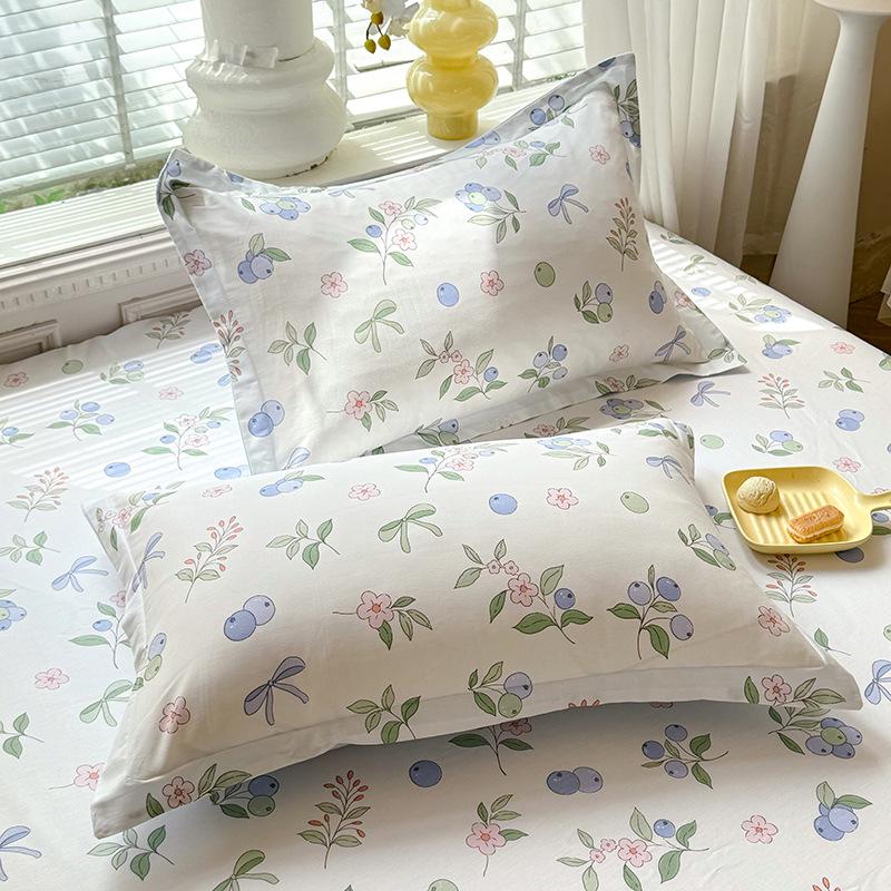 Cotton Pillowcases: Pure Cotton, Simple Style for Home, Dorms, Single & Double Rooms (Single/Pair)