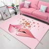 Artistic Love Rug Printed Decorative Mat for Living Room Bedroom Office Cozy Large Area Rug for Home Play Spaces