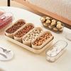 Plastic Snack Dry Fruit Tray Dustproof Fruit Dim Sum Box Light Luxury Snack Storage Tray  Travel