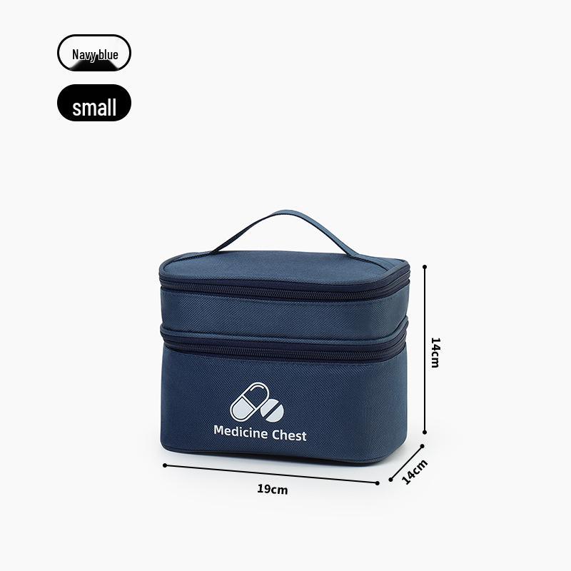Large Capacity Travel Medicine Bag - Double Layer Portable First Aid Storage