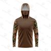 Mens Long Sleeve Fishing Shirt With Face Cover UV Protection Quick Dry Breathable Ice Silk Feel Outdoor Angling Apparel