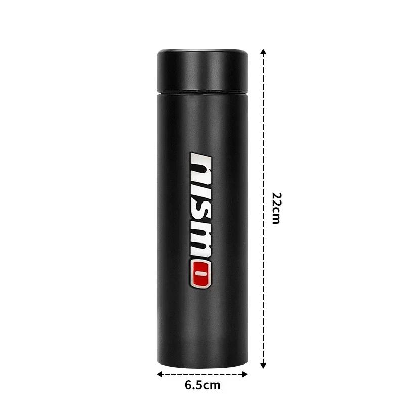 500 ml Bärbar Smart Termosflaska för Bil med Temperaturdisplaymugg för Nissan Nismo 350Z 370Z GTR Patrol Juke X-Trail Qashqai