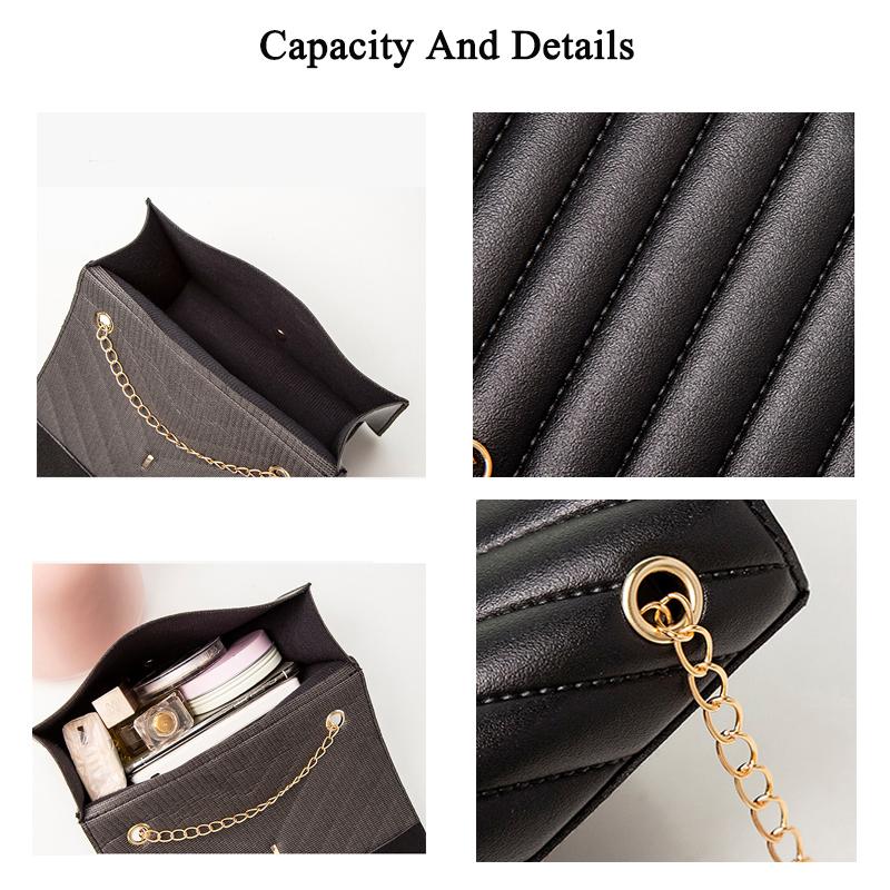 Nuevo bolso de mensajero bordado, bolso de cadena con borlas simple, bolso cuadrado pequeño para mujer