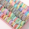 300pcs Cute Colorful Nylon Elastic Hair Bands Set for Women Girls Ponytail Holder Scrunchies Kids Rubber Band Hair Accessories