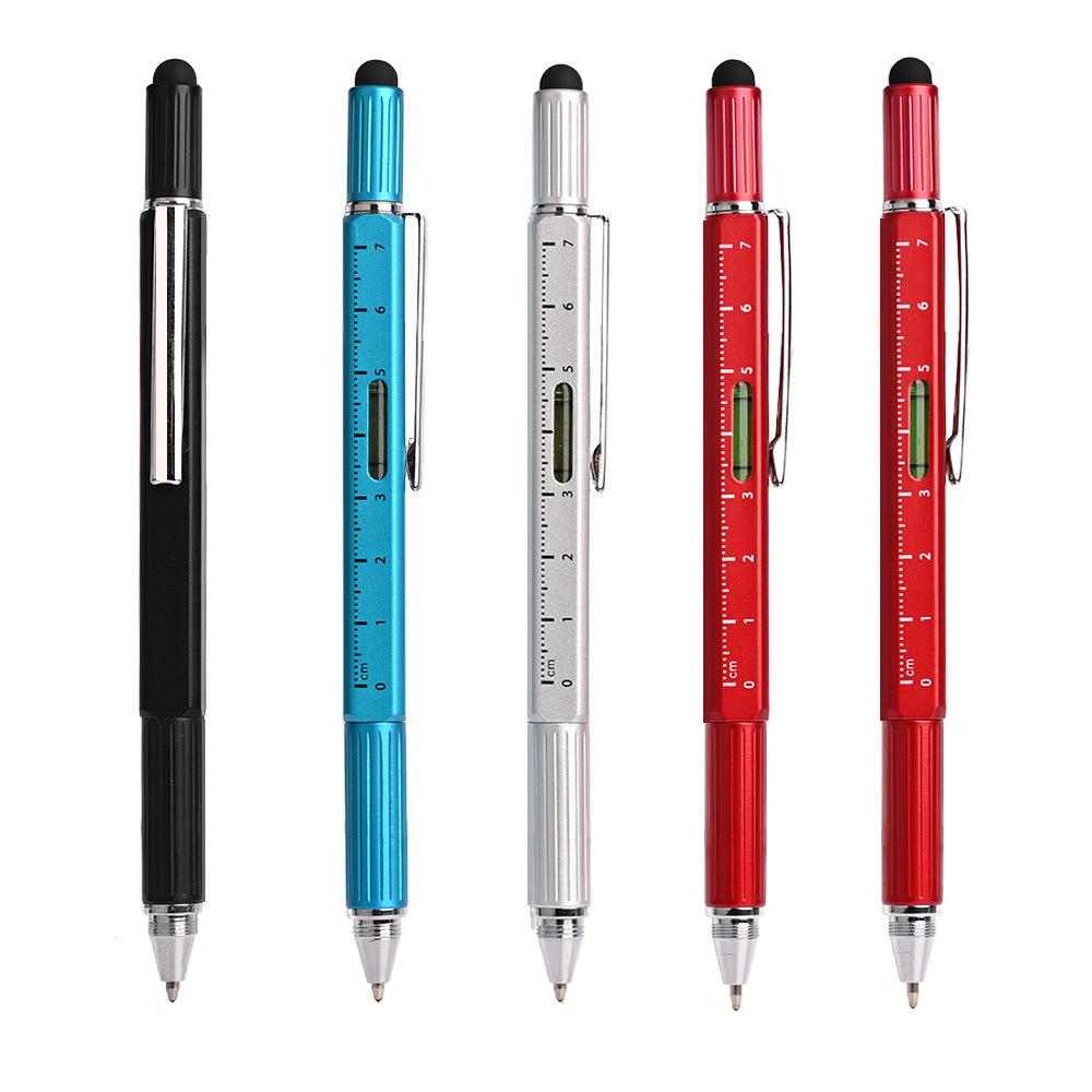 Premium Metal Multifunctional Ballpoint Pen with Spirit Level, Screwdriver, Touch Screen Stylus & Logo Print Option