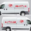 Universal Red Waterproof Car Body Camper RV Truck Decoration Brand New Car Sticker Durable Hote Sale Professional