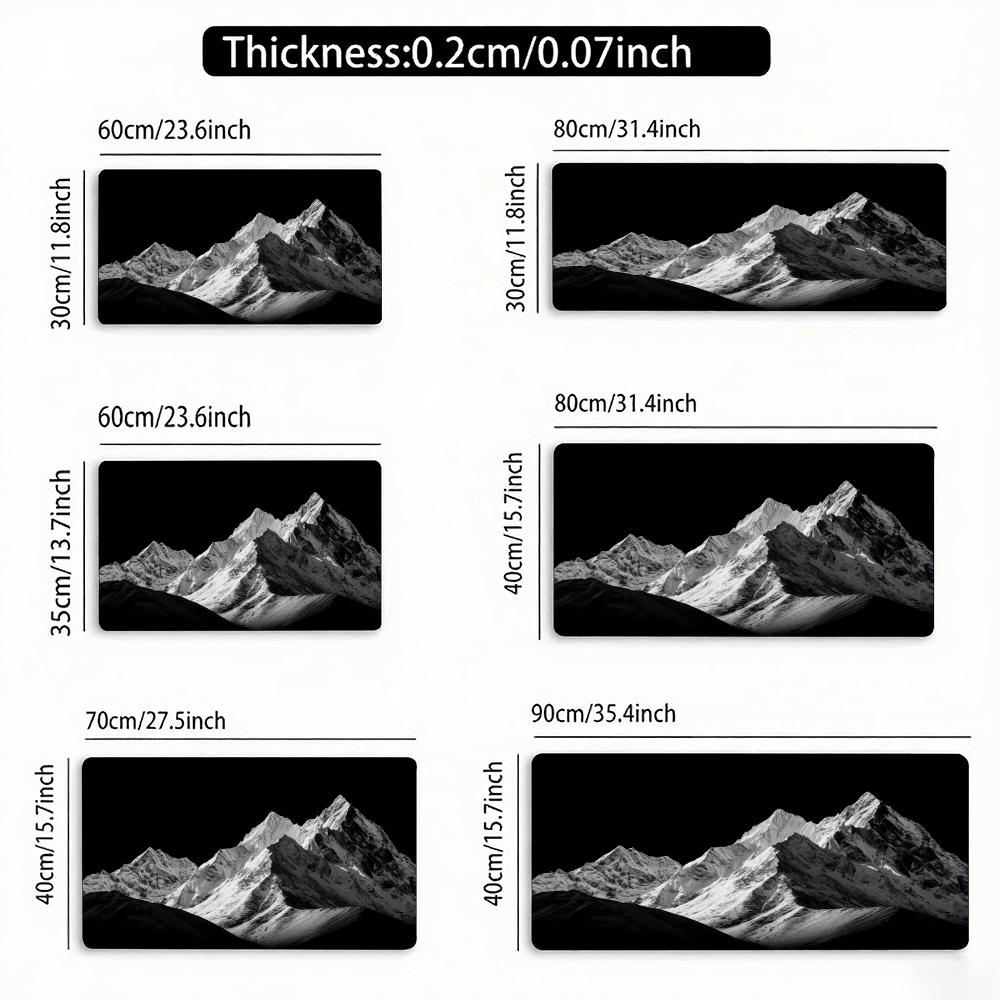 Mountain Landscape Mouse Pad Large Rubber Base Anti-slip PC Desk Accessories Mousepad for Office & Gamer Keyboard Mats Decor Mat