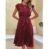 Rochie de petrecere fără mâneci de primăvară vară, linie A, modă pentru femei, elegantă, de vacanță, birou, rochii de damă, talie înaltă, lejeră, rochie lungă 24708