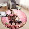 Charmant Âne avec des Fleurs Tapis de Salle de Jeux pour Enfants tapis rond pour la maison le canapé la chambre, cadeau