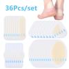 36pcs Blister Plasters Invisible Hydrocolloid Gel Blister Bandages Blister Cushion Pad For Heel Foot Toe And Guard Skin