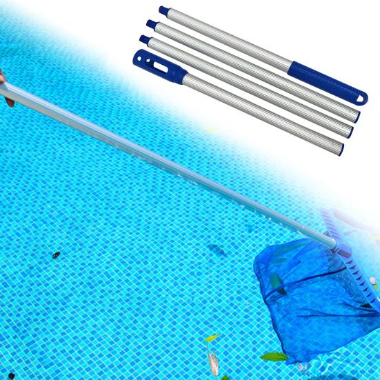 Pool Brush Pole Anti-slip Connections Parts Aluminum Alloy Pool Cleaning 3/4 Sections Telescoping Pole Swimming Pool