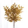 Simulation of green plant leaves, bundle of Lingxiao leaves, wedding bouquet set simulation leaf decoration