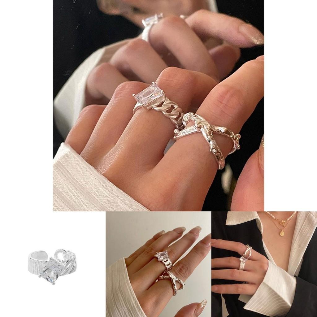 Unique Irregular Textured Handcrafted Xs925 Silver Ring For Women With Glamorous Design And Adjustable Size For Modern Fashion