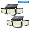 Solar Motion Sensor Outdoor Lights Waterproof 3 Heads 236/223LED Solar Security Lights Waterproof Wall Light Yard Garage Patio