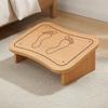 Wooden Footrest Stool StrainRelieving with SpaceSaving Design Spinal Alignment Raised Foot