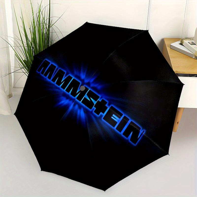 

1pc Rammstein Band Logo Umbrella with Plastic Handle,Suitable for All Seasons Home Travel Outdoor UmbrellaM1007