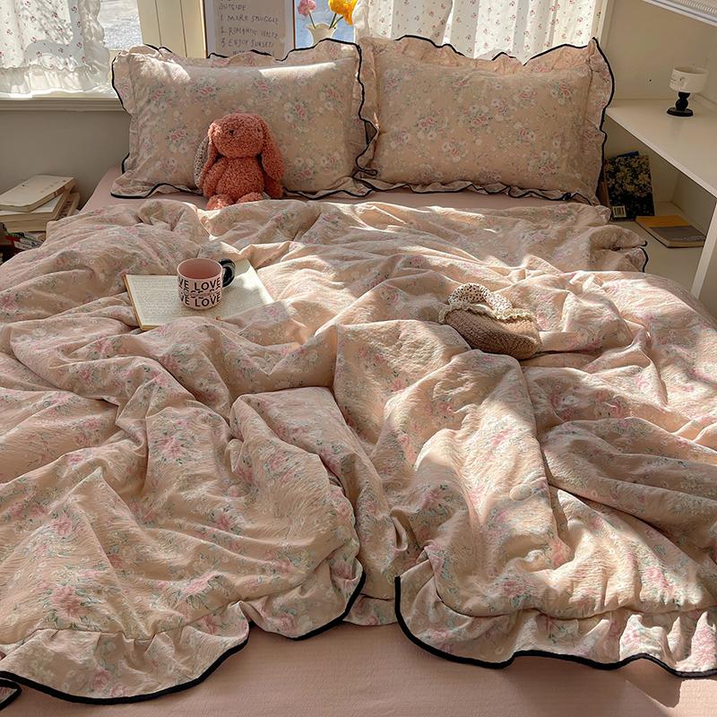 

Летнее одеяло в корейском стиле Новое одеяло с охлаждающим эффектом Сон нагишом Для женщин, девушек-подростков Романтический декор спальни Размер Квин, Кинг 200x230cm