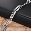 Paperclip Chain Bracelet for Men,Stainless Steel Hip Hop Casual Stylish Bracelets,Casual Stylish Rectangle Links Wristband