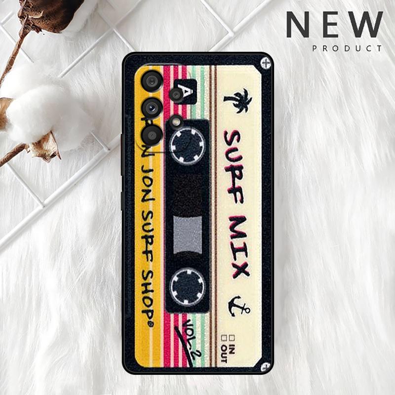 Mixtape Vintage Magnetic Tape Cassette Audio Case For Samsung Galaxy A54 A52 A14 5G A53 A12 A13 A71 A23 A34 A33 A21s Phone Cover
