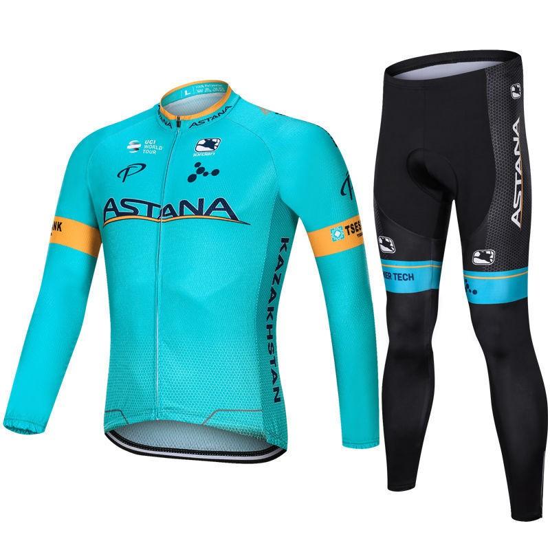 Long Sleeve Cycling Jersey Set Quick Dry Breathable Bike Shirt Men Women Kids Season