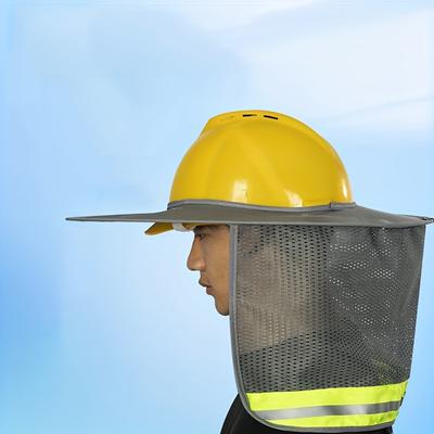 UV Curtain Reflective Neck Protector Sunscreen Construction Site Construction Engineering Labour Safety Helmet Sunshade Cover
