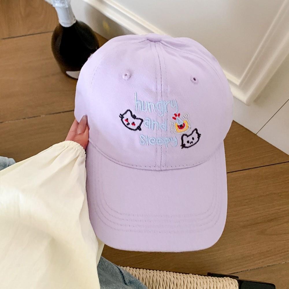 Korean Cat Peaked Cap Cotton Snapback Cap Fashion Letter Baseball Cap  Summer