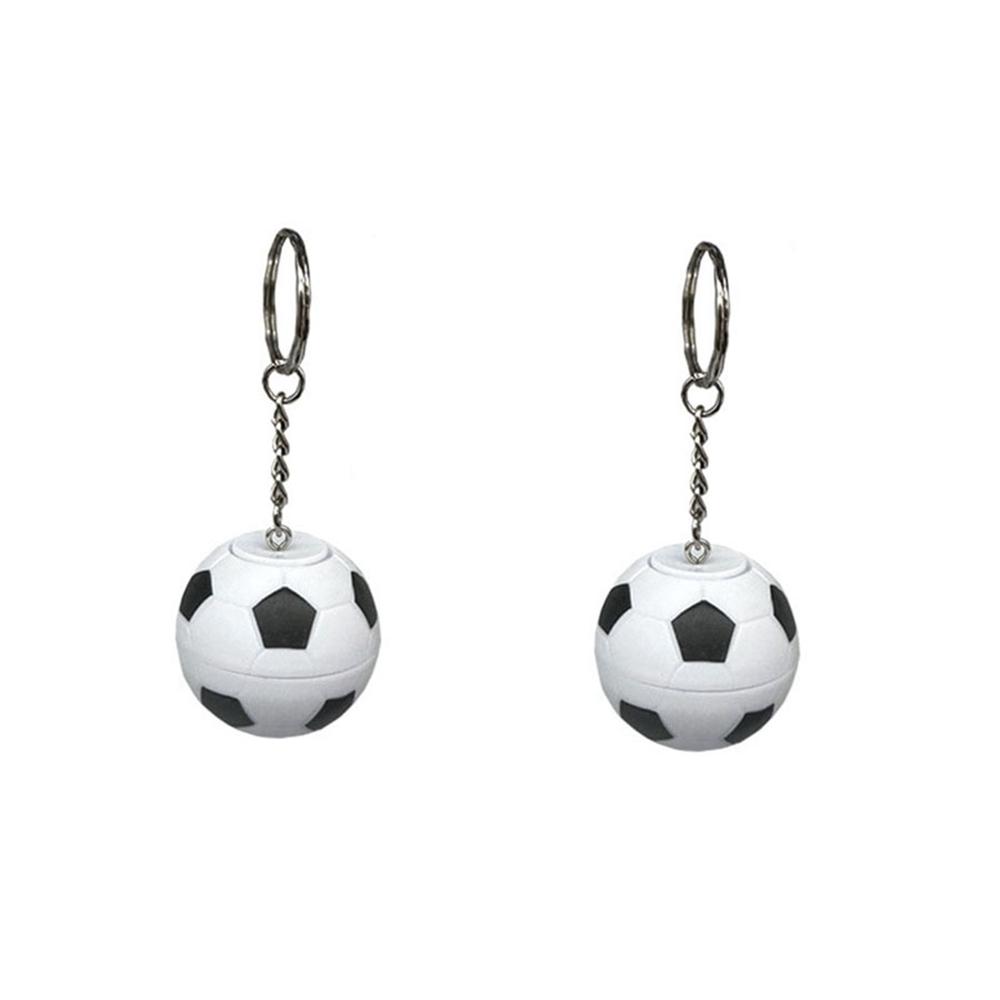 9Pcs Creative Socr Keychains Stress Relief Stress Ball Rotate Football Shaped Pendant for Sports Bag Carnival Party Favors