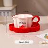 Shangqi Exquisite Floral Ceramic Coffee Cup and Saucer Set