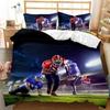 3D Print  Football with Fire Duvet Cover Set Youth Sports Teens Bedding Set Double Queen King Size Polyester Qulit Cover