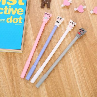 Zurück zur Schulsaison, 10 Stück, 0,5 mm, kreativer Kätzchen-Gelstift, süßes Briefpapier, Cartoon-Katze, wasserbasierter Stift, Bürobedarf, Unterschriftenstift