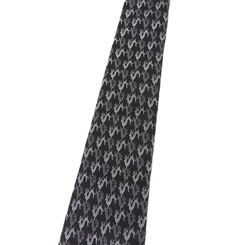 USED GUCCI necktie silk black business Fashionable Overall handle mens