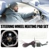 Universal Car Heated Steering Wheel Cover Heater DIY Accessories Pad Winter Thermal Warmer 12V With Switch Hand Kit Z8W4