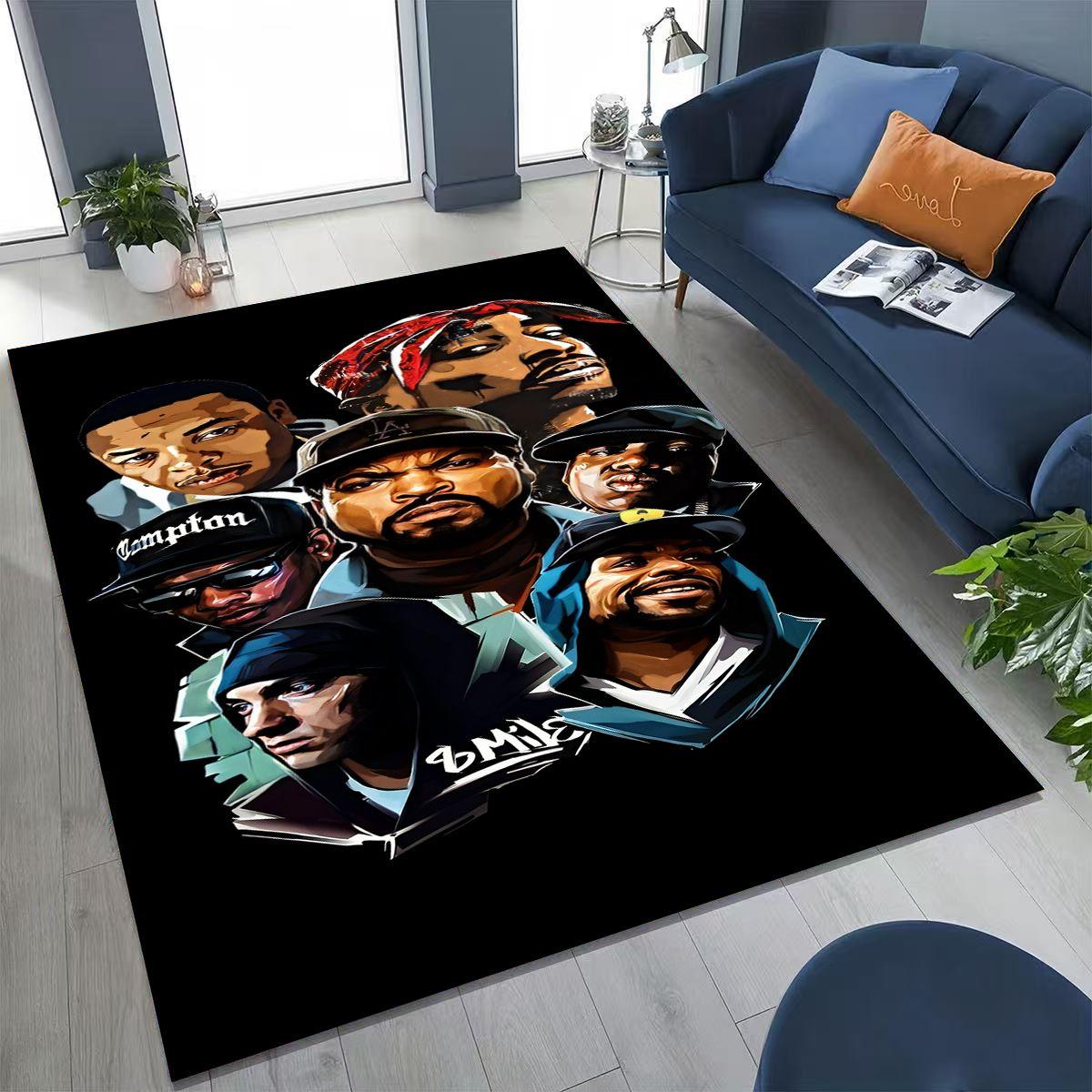 

Коллекция Легенды Рэпа HIP HOP Рэп Звезда Художественный Ковер Ковер для Спальни Гостиной Дивана Придверный Коврик Декор, Детский Нескользящий Напольный Коврик 40x60cm( 15x23in )