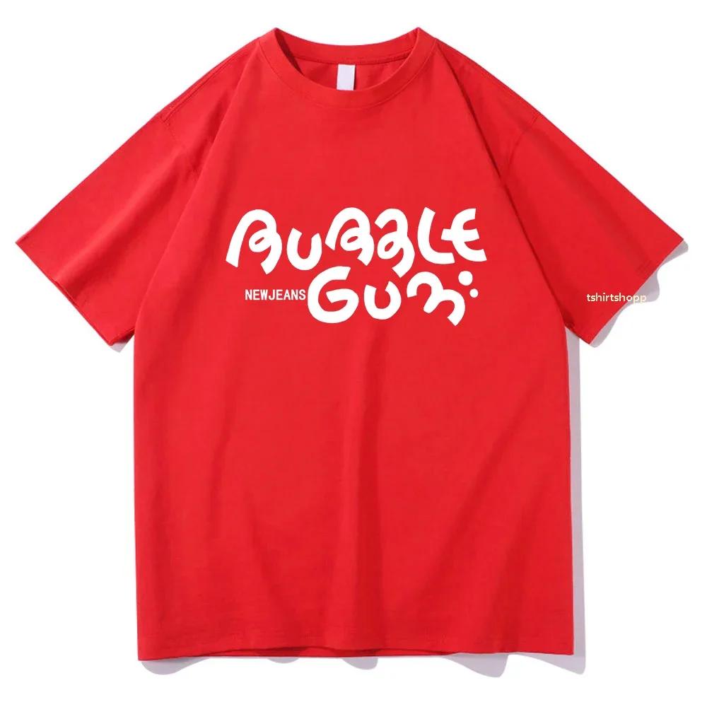 

NewJeans Bubble Gum T-shirt 2024 Funny Women s T-shirt Unisex Clothing Summer Aesthetics Top High Quality T-shirt 4XL