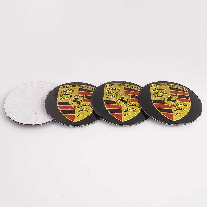 blbn4 4pcs 56MM  For Porsche Panamera Macan Boxster Cayman Cayenne 911 718 Car Wheel Center Hub Cap Badge Logo Sticker Accessories