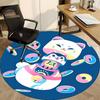 1PC Cat Donut Office Round Area Rug, Mat Suitable For Office, Under Office Chairs Bedroom Living Room Home Decor, Room Deco