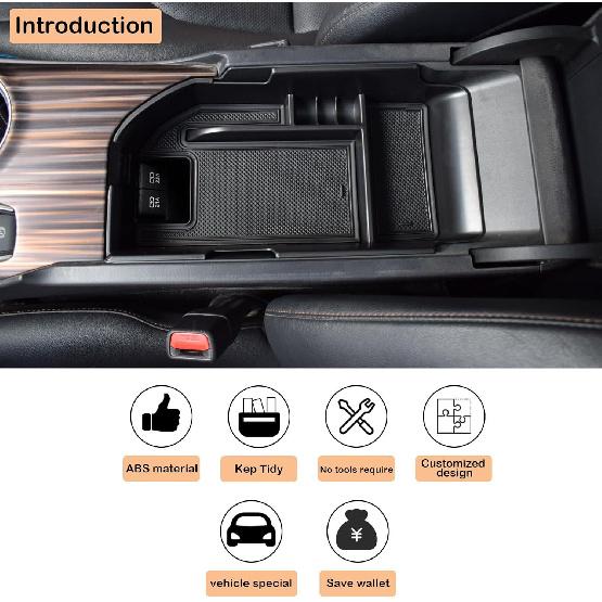 TACORBO Center Console Organizer Compatible with Camry XLE XSE 2018- 2024 and Camry LE SE 2024 Ert Tray Accessories, Armrest Secondary Storage
