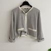 Honey J Women Dimple Stripe Fake Pocket Knit Cardigan 3color