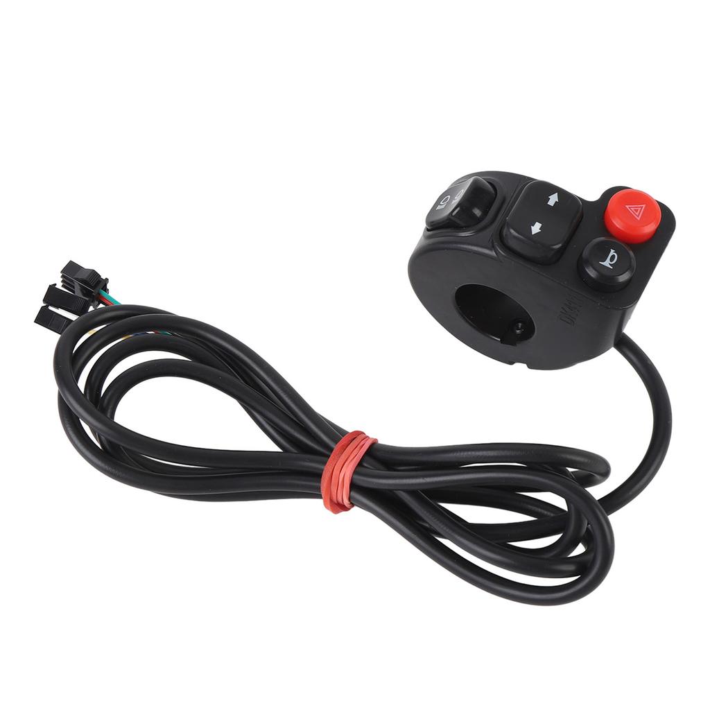 4 In 1 Motorcycle Handlebar Switch Headlight Horn Turn Signal Switch 4.92ft Cable for Electric Bike Scooter