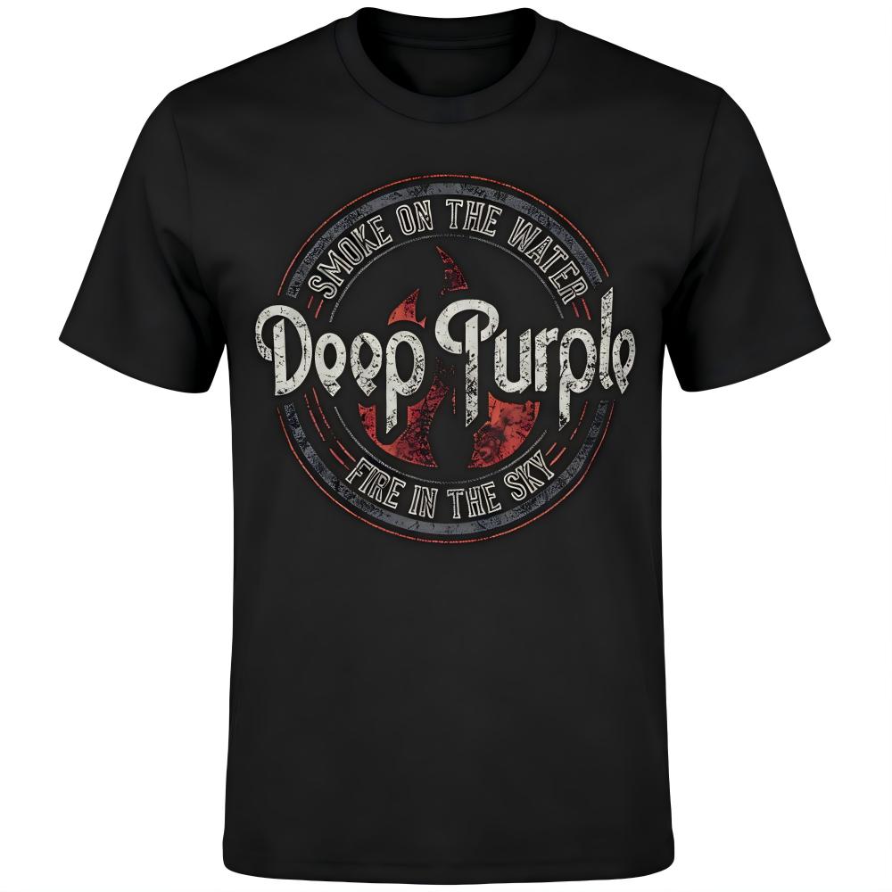 Deep Purple Smoke On The Water Rock Band Graphic T-Shirt