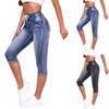 Jeans Coupe Droite pour Femmes Jeans Avec Poches Pantalons en Denim Décontractés