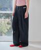Leondeondada Nylon Pintuck Balloon Slacks, Navy