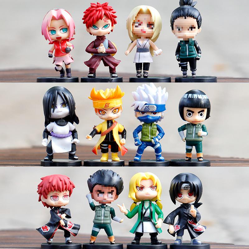 Naruto Q Version Figures: Naruto, Sasuke, Kakashi, Gaara, Itachi, Sakura - Gift Box Set.