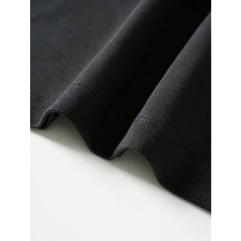 European sizes Russian Text 1974 Graphic Print Black T-Shirt Mens Casual Short Sleeve Crew Neck, Smooth Texture, Comfortable Fit