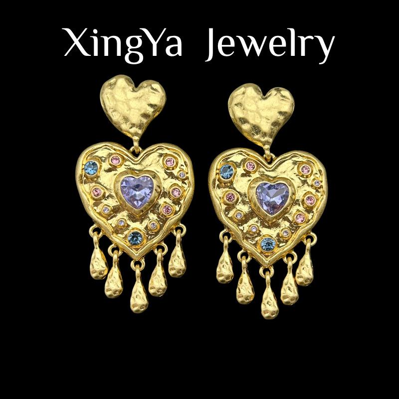 Винтажные Серьги с Кисточками  Любовь  Динамичный Цветовой Контраст Стиль