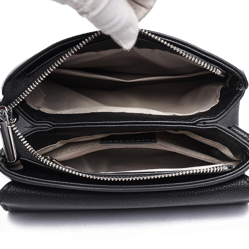 Echt Lederen Tas Veelzijdig Zacht Leer Kleine Vierkante Tas Eenvoudige en High-end Crossbody Tas Dagelijkse Pendelen Schoudertas Dames Tas