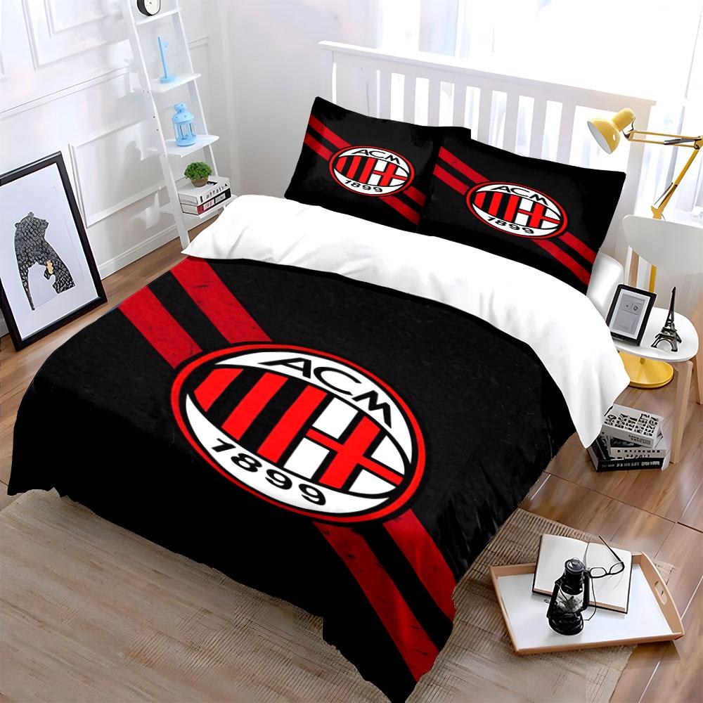 Projekt logo AC Milan. Pościel Zestawy poszewek na kołdrę Poszewki na kołdrę Poszewki na poduszki(1 * Poszewka na kołdrę 2 * Poszewki na poduszki bez wkładu do kołdry)