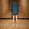 Adidas Originals X Ivy Park Printed Denim Shorts Unisex shorts Blue H61702